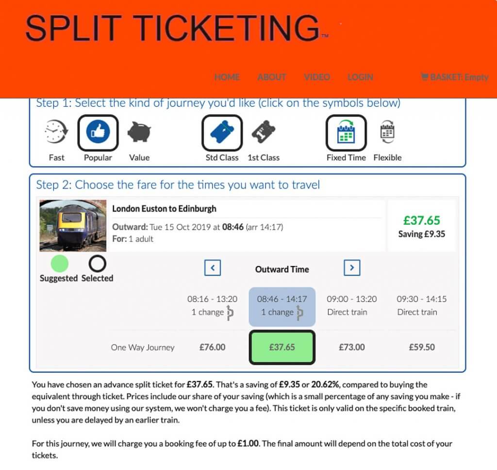 London to Edinburgh Train Split TIcket